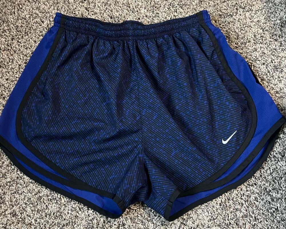 Nike Dri-FIT Meteor Tempo Running Shorts Blue Black Blue Shorts Size Medium
